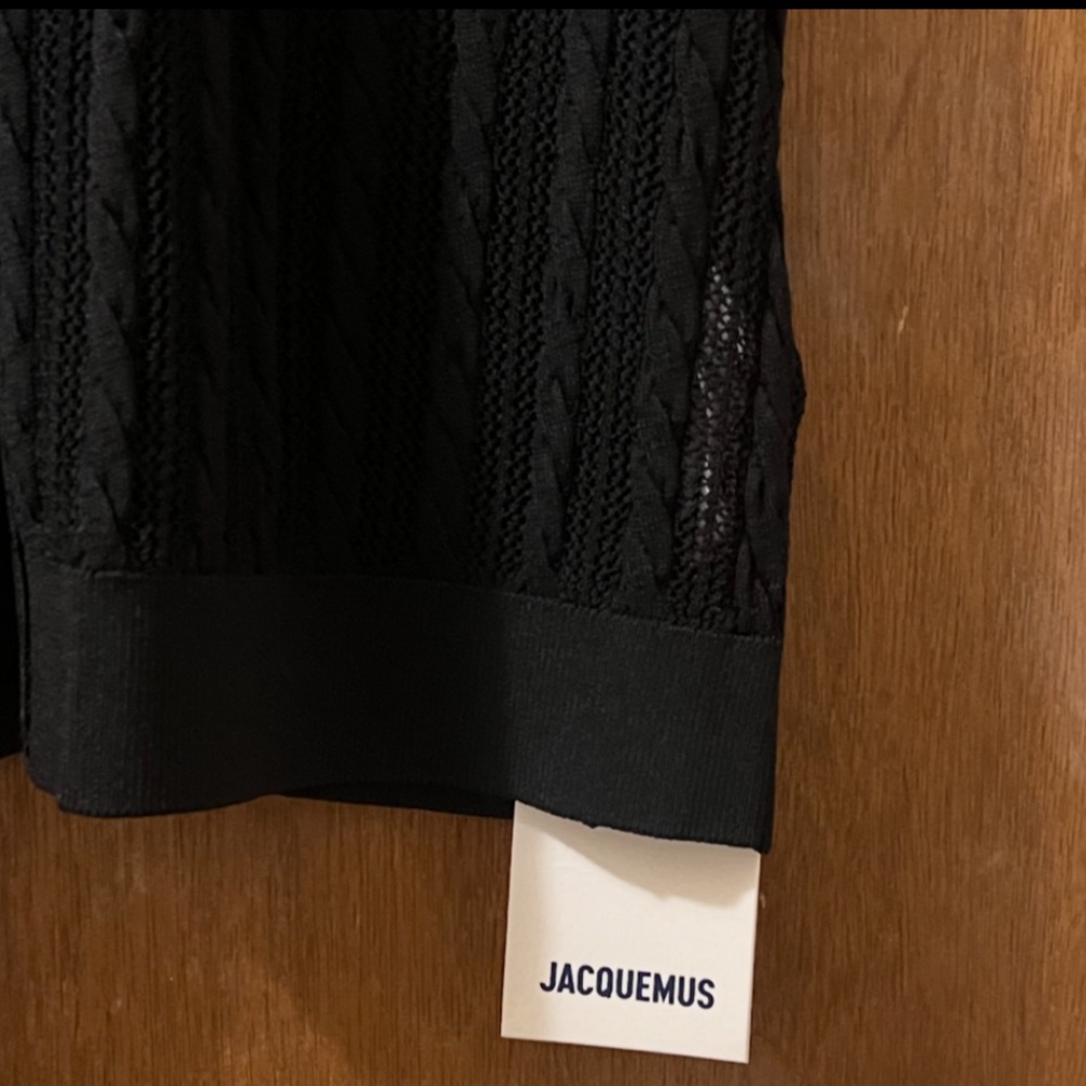 Jacquemus Top Sheer Knit Short Sleeve Unisex Pullover Shirt Sz XS - Picture 7 of 10